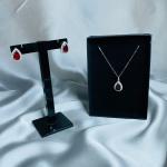 Crimson Royale – Ruby-Inspired Necklace & Earrings Set